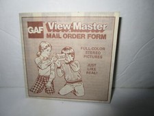 GAF View-Master Mail Order Form Catalog ONLY Complete Your Packet 189