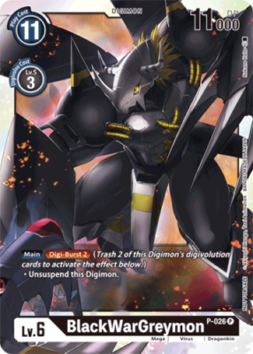 Digimon TCG BlackWarGreymon PROMO FOIL P-026 Great LEGEND Dash