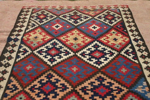 Antique caucasian hand knotted lambs wool kilim Kelim 280 x 160 cm - Picture 8 of 10