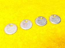 LOT of (4) AUTOZONE 2101 KEYRING POCKET SPARK PLUG GAP TOOL SAE & METRIC