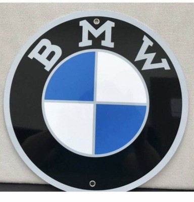 Bmw 70's Logo Metal Garage Sign Reproduction 