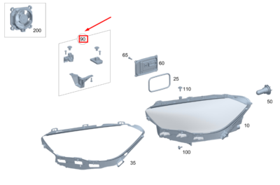NEW MERCEDES-BENZ GLA H247 FRONT LEFT LAMP UNIT BRACKET 