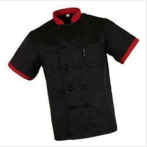 Unisex Chef Jacket Coat Restaurant Hotel Work Uniform Short Mesh Sleeves Men - Picture 8 of 18