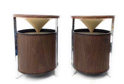 vintage round speakers