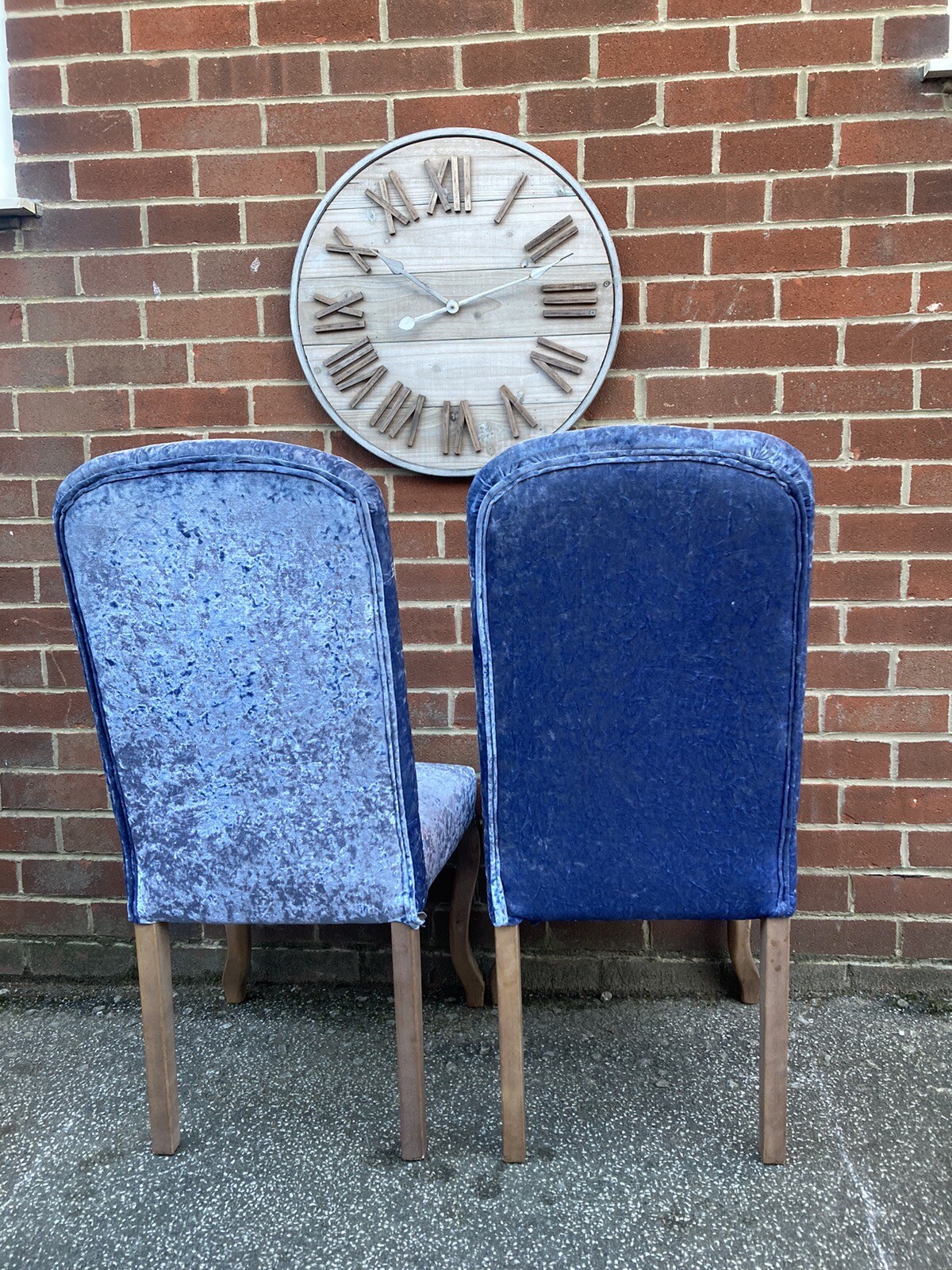 X6 Homesense Chesterfield Dining Chairs Velvet Pink Grey Blue eBay