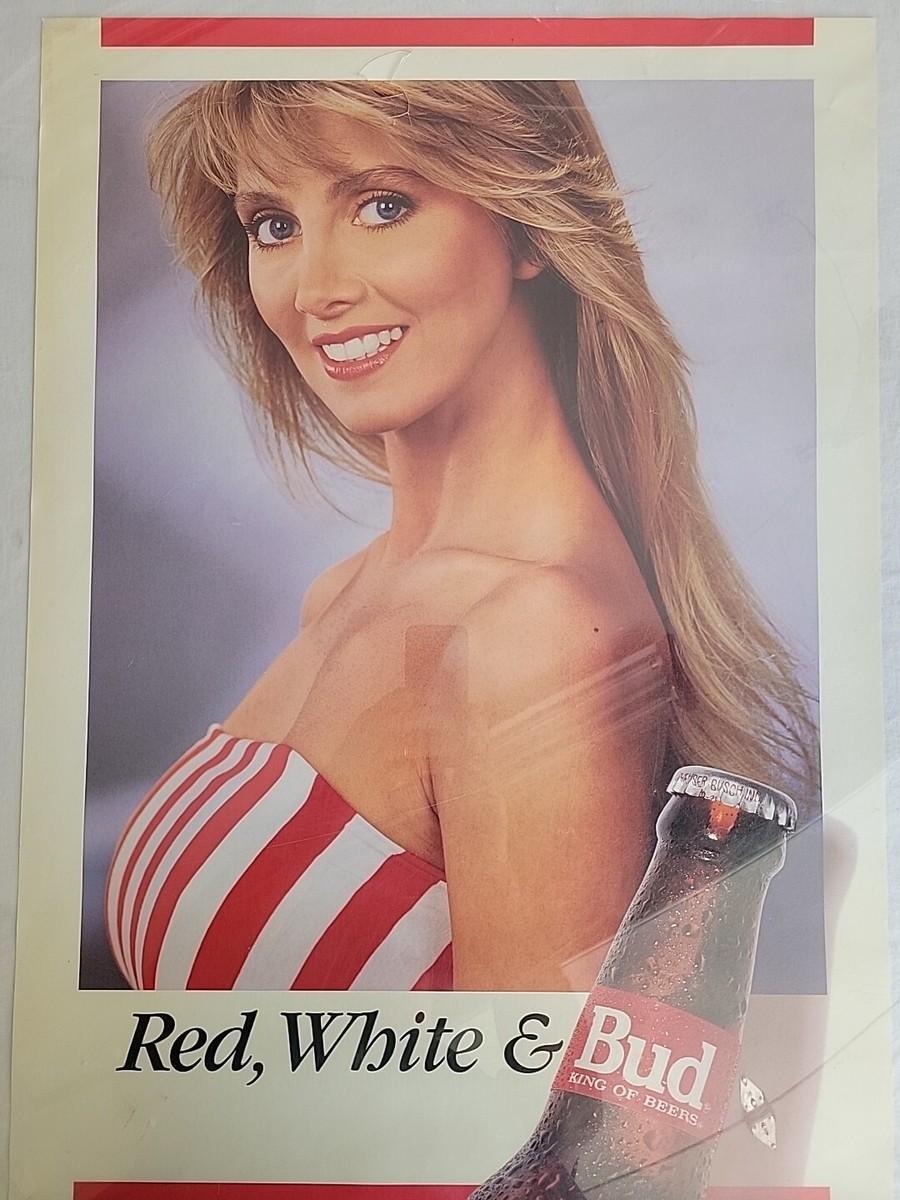 ヴィンテージポスター　made in USA ST09•Vintage 1980 Budweiser Red, White & Bud 20