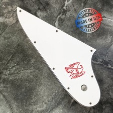 White 3 Ply Pickguard for 2007-2019 Gibson Firebird w/ Red Decal Made in USA