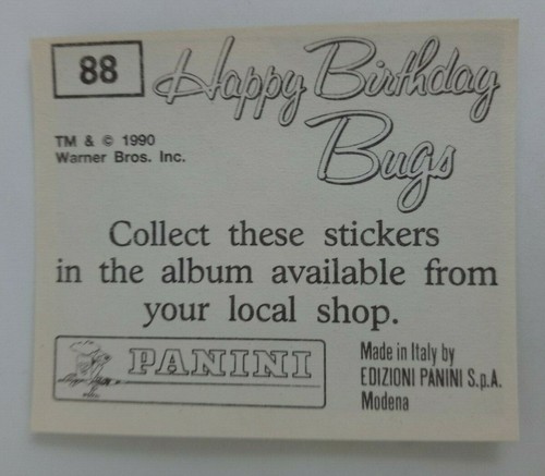 1990 Panini Happy Birthday Bugs (Pick Your Sticker) - Picture 127 of 343