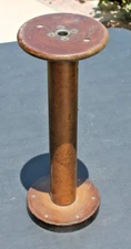 Antique Vtg Wooden Spool Bobbin Textile Industrial Sewing Spindle 13"x5" NVF- 63