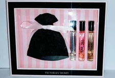 VICTORIA'S SECRET 4 PIECE GIFT SET  TEASE, EAU SO SEXY, BOMBSHELL & POUCH New