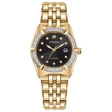 Citizen Women's Classic Eco-Drive Gold Stainless Steel Watch 28 MM EW2712-55E