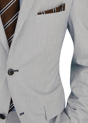 DTI BB Signature italienischer Herren 2-Knopf-Besatz Passform Anzug Mitte Belüftung Sakko Teil - Bild 4 von 7