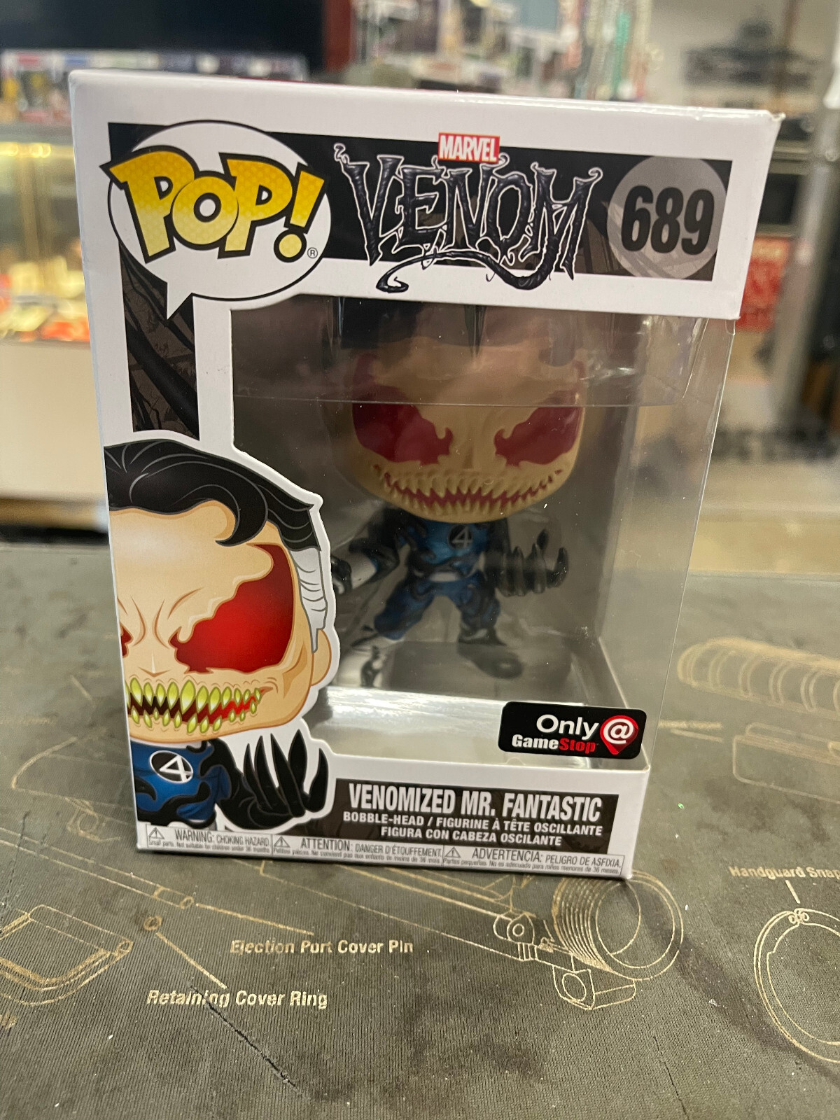 Funko Pop Fantastic Four Venomized Mr. Fantástica Exclusiva Gamestop #689