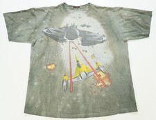 Rare Vintage Star Wars Episode 1 Naboo N-1 Straighter All Over Print T Shirt 90s