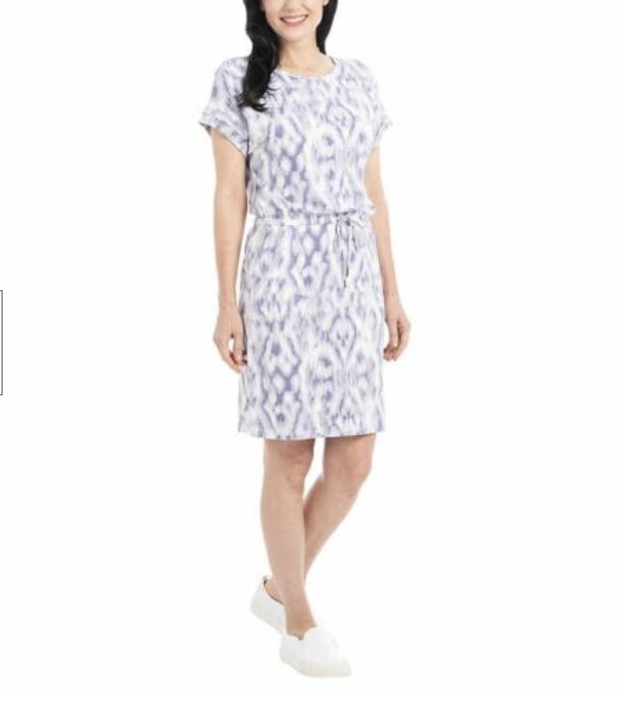 Hilary Radley Ladies' Short Sleeve Dress Crew Neckline Front Pockets 2