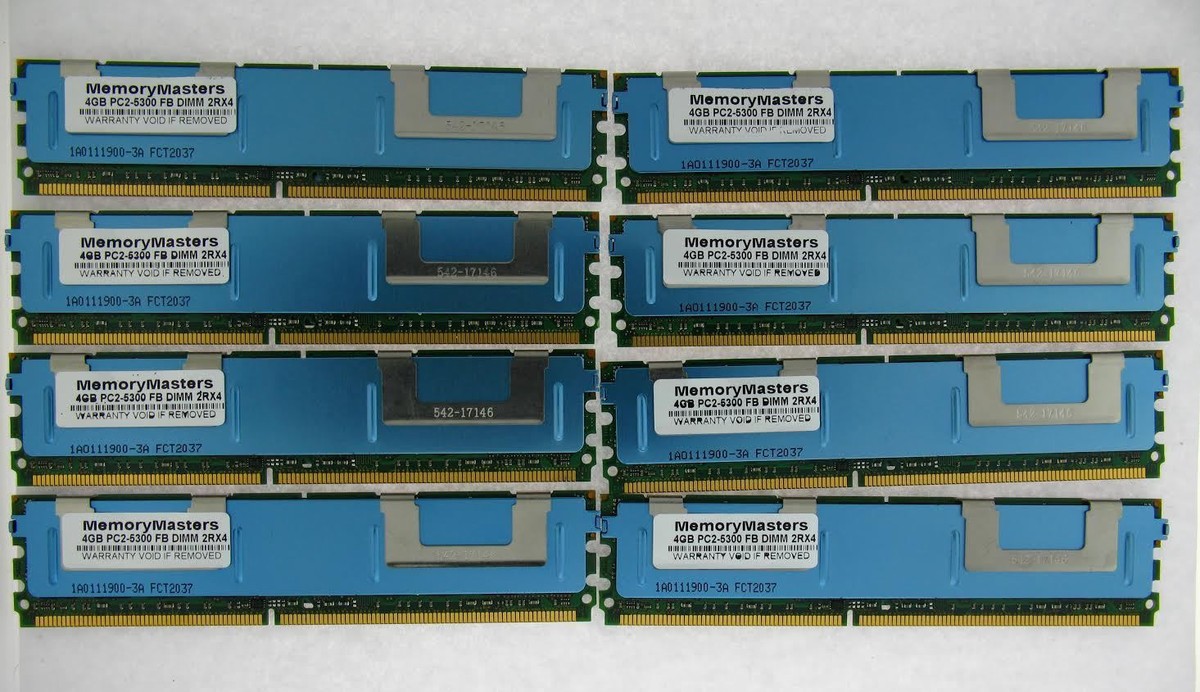 32GB (8X4GB) DDR2 MEMORY RAM PC2-5300 ECC FBDIMM DIMM | eBay UK