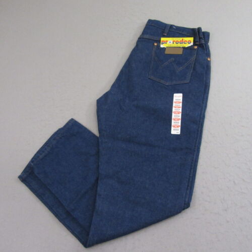Wrangler Mens Straight Leg Jeans 40 x 34 Blue 13MWZPW Dark Wash Denim