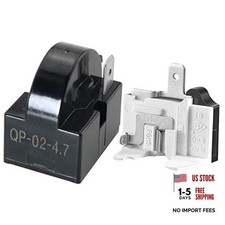 Refrigerator Starter Relay and Overload Protector Kit - QP2-4R7 4.7 Ohm 1 1PIN