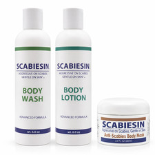 Scabiesin Body Lotion, Body Wash Body Mask Complete Anti-Scabies Kit