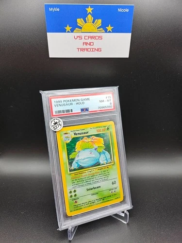 1999 POKEMON BASE SET #15 VENUSAUR HOLO PSA 8