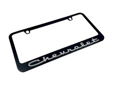 Chevrolet Classic Black Zinc Alloy License Plate Frame Official Licensed Chevrolet Classic Black Zinc Alloy License Plate Frame Official Licensed