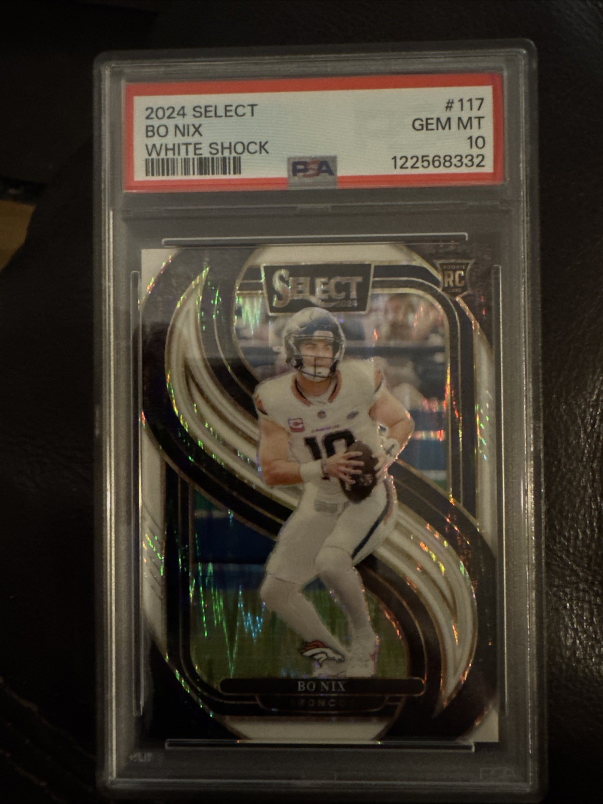 2024 Panini Select PSA 10 GEM MT - BO NIX #117 White Shock Prizm #d/199 RC