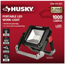 Husky 1000 Lumens LED Portable Work Light Indoor/Outdoor LG302C-10W1