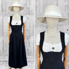 Rose-Dirndl Aus Bayern Black Maxi Dirndl Dress Pleated Skirt Oktoberfest 36