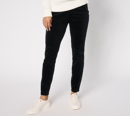 Belle by Kim Gravel Damen Petite Hose 8P TripleLuxe Cord schwarz A674044