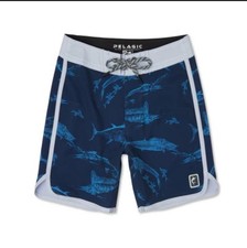 Pelagic Youth High Performance Deep Sea Hybrid Shorts Fishing Blue Youth Size 27
