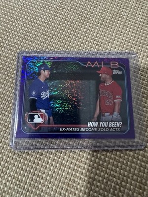 Shohei Ohtani/Mike Trout 2024 Topps Update How You Been? Purple Holofoil /799