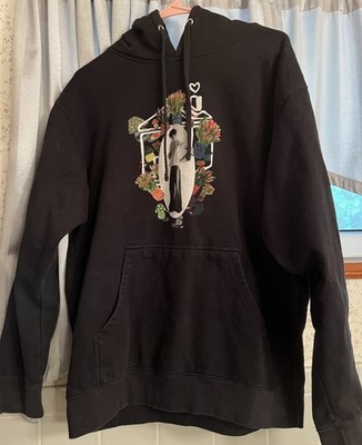 Harry Styles Hoodie Womens Size M  Black Floral Harry's House Tour Concert