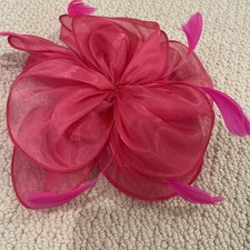 Women Fascinator Hat Cocktail Wedding Party Pink Cap Chic Show Headdress