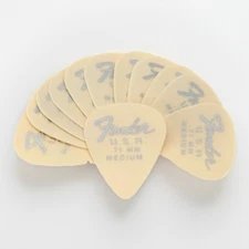 Fender 346 Dura-Tone Delrin Pick Olympic White .71 mm (12 Pack)
