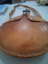 METAL CANTEEN LEATHER WRAPPED WITH STRAP