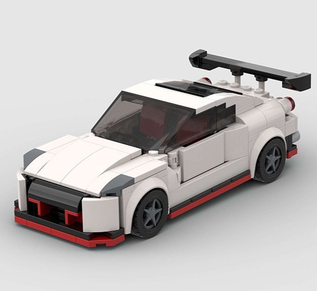 Custom MOC Lego Nissan GTR R35 Sports Car white 307 Piece Building Brick Car