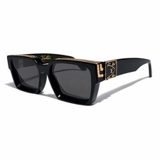 Louis Vuitton Sunglasses Z1165W Millionaire Black and Gold Pre-Owned