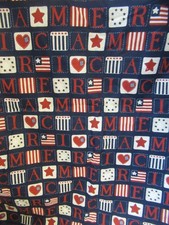 Fabric Traditions Patriotic/ Fourth of July VTG 1995 COTTON FABRIC SBTYX44 NEW