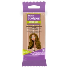 M02382 MOREZMORE 1 lb Living Doll BEIGE Polymer Clay Super Sculpey