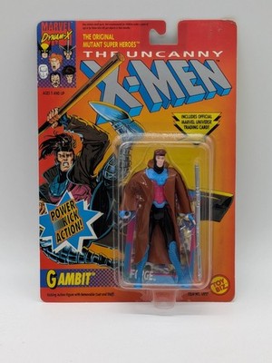 The Uncanny X- Men GAMBIT Power Kick Action Figure 1992 ToyBiz Vintage Marvel