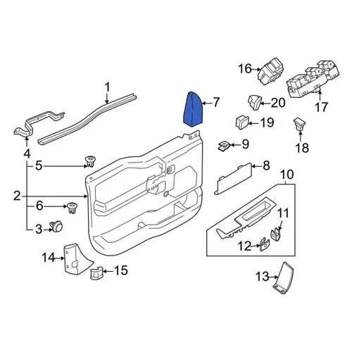 Genuine Ford Upper Trim ML3Z-17K709-AH