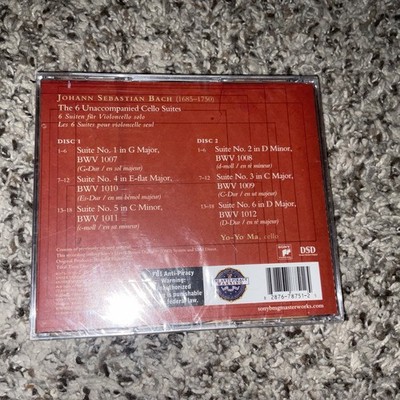 J. S. Bach: The 6 Unaccompanied Cello Suites DSD CD (CD, Jun-2006