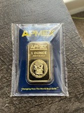 APMEX 1 oz .9999 Fine Gold Bar Bullion Sealed Gold Bullion Bar 1 Ounce 5150.00 per troy oz