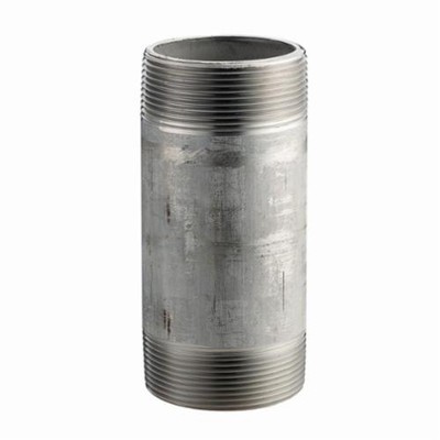 Merit Brass Pipe Nipple, 1-1/4'' x 5'' L MNPT, 304L SS, SCH 40/STD