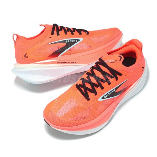 Brooks Hyperion Max 3 Fiery Coral Nero Atomizzatore Uomo Corsa su Strada 1104671D-670 - Foto 7 di 8