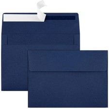 A7 Invitation Envelopes 5x7 Inch Printable Self Seal Navy Blue 50 PCS Pack