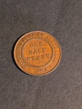 Half Penny Australia 1934 Lot aaa
