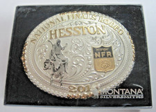 Hesston Gold  Silver 2014 NFR Cowboy Rodeo Adult Buckle New Montana Silversmith