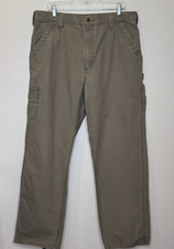 Carhartt Carpenter Pants Men  s Size 38x32 Brown B151 LBR Original Dungaree Fit