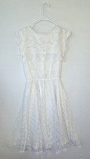 Vtg Gunne Sax White Eyelet Dress Fairy 70s Prairie Victorian Cottagecore Sz 9